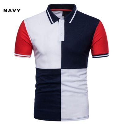 

New Men Slim Fit V Neck Short Sleeve Muscle Tee T-shirt Casual Tops POLO Shirts
