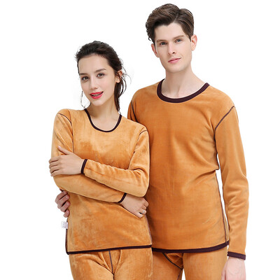 

Antarctic thermal underwear men and women cotton thickening plus cashmere thermal underwear youth middle-aged underwear suit N624D10021 / 10022 female black