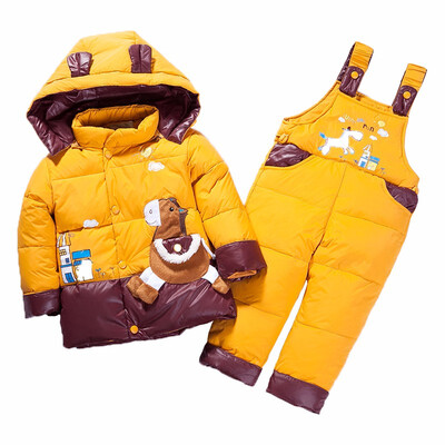 

2018 Winter Children Baby Kids Duck Down Jacket Set Pants-Jacket Autumns Boy Clothing Parka Hoodies Outerwear Girls Coat Jacket