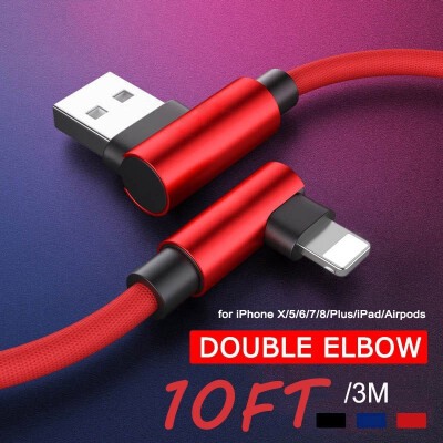 

10FT Lightning Charging Data Cable for iPhone 6 7 8 X Xs Max iPad