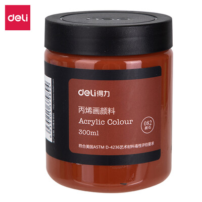 

Deli deli 300ml art painting acrylic paint hand-painted wall painting acrylic paint large bottle outdoor painted textile pigment 73875 meteorite