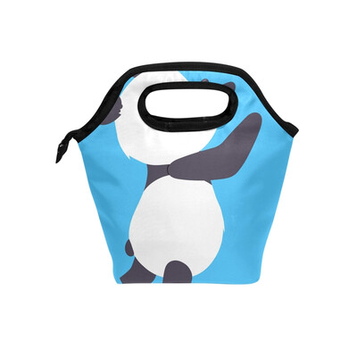

Lunch Tote Bag Panda Baby Travel Picnic Insulated Lunch Handbags Portable Zipper Lunch Bag Box