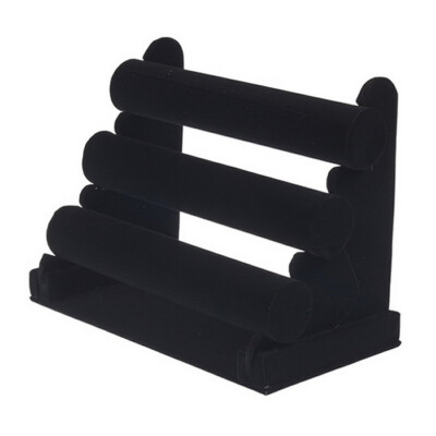 

Black 3-Tier Velvet Watch/Bracelet Jewellery Display Organizer Stand Holder