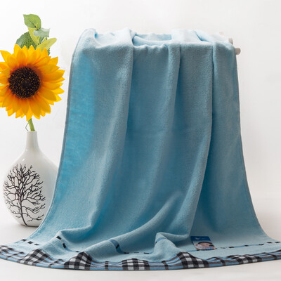 

Jingdong Supermarket Fu Li Jie jade towel home textile cotton Edinburgh Imagine strong absorbent adult plain bath towel 68 138cm blue