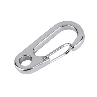 

5pcs Stainless Release Keychain Keyring Carabiner Clip D-Ring Spring Hook