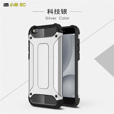 

Fivice Xiaomi MI 5C case Luxury Silicone Diamond Armor PC Hard Shell Phone Case
