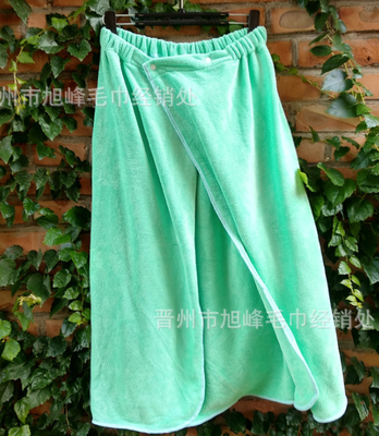 

Microfibre-flat ladys bath towel with absorbent fluff The elastic band of the bathrobe skirt prevents slipping