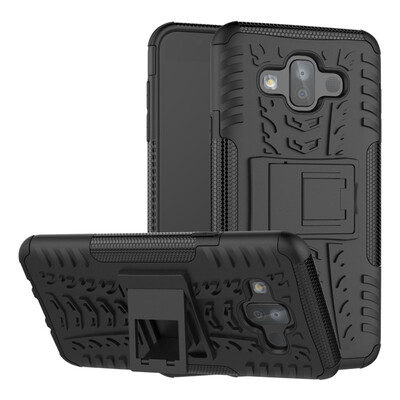 

Fivice Samsung J7 2018J737 Case TPU anti-fall tire pattern back clip bracket phone case