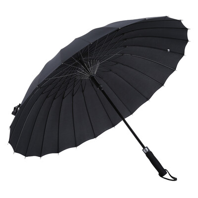 

Meidu MAYDU Jingdong self-operated 24 bone semi-automatic mens business umbrella increased long handle weatherproof umbrella M7003 black