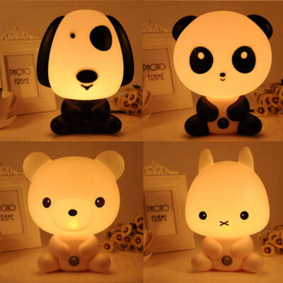 

Night Sleeping Lamp Baby Room Panda Rabbit Dog Bear Cartoon Light Kids Bed Lamp