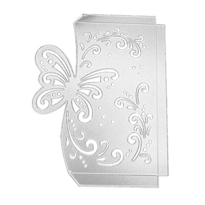 

UpperX Butterfly Envelope Greeting Card Metal Cutting Dies Stencil Scrapbooking Photo Album Card Paper Embossing Craft DI