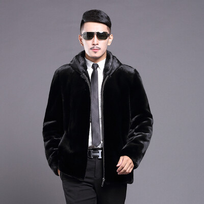 

Mink coat fake fur windbreaker