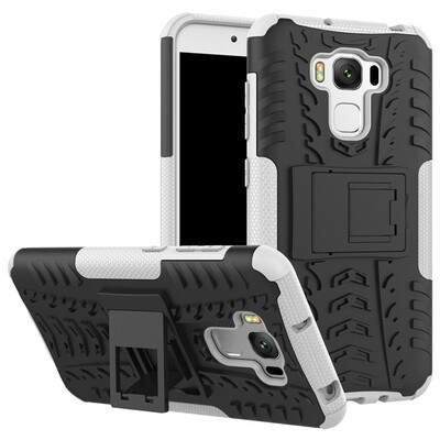 

Fivice Zenfone 3 max 55" ZC553KL Case TPU anti-fall tire pattern back clip bracket phone case