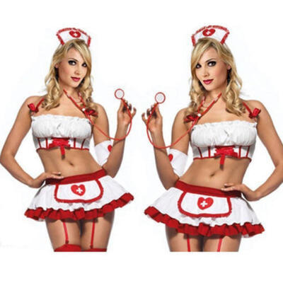 

AU Sexy 4Pcs Nurse Outfit Doctor Uniform Costume Cosplay Role Play Fancy Dress