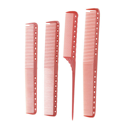 

4 Pcs Professional Hair Scale Comb Set Salon Hair Cutting Styling Measure Combs Tail Comb Anti-Static Hairdressing Brush