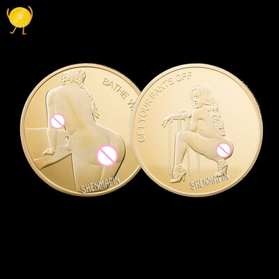 

Sexy dancing girl commemorative coin gold plated silver artistic gifts pursuit of freedom challenge coin collection