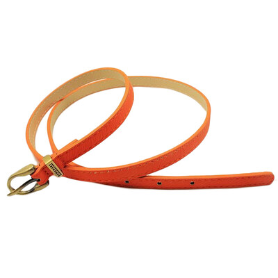 

【Jingdong Supermarket】 Meng Si Ke (MSEK) WPD13570 Ms. belt candy color leather belt wild fashion waistband small belt orange