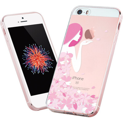 

ESR iPhone SE 5s Phone Case Case Apple 5S Mobile Phone Case Silicone Transparent Lightning Soft Shell Apple What Petal Goddess