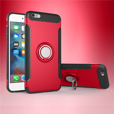 

Fecoprior Back Cover For iPhone SE 5S 5 iPhone5S Case Car Holder Stand Hard PC Silicon Ring Suction Bracket Celulars