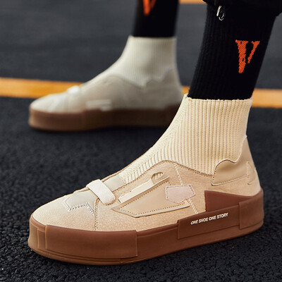 

2018 new autumn Korean version of the trend of mens shoes canvas hip-hop high-top shoes hip-hop sports casual tide shoes wild