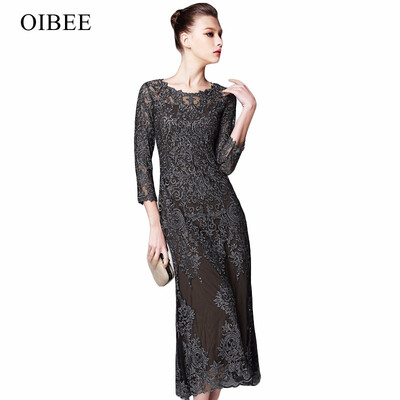 

Oibee dress summer 2018 spring new embroidered fishtail big swing long skirt slim slim evening dress skirt