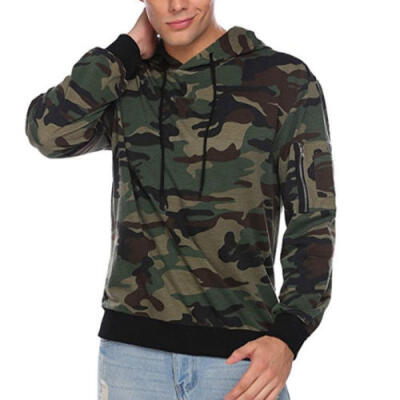 

Mens Camouflage Camo Hoodie Sweatshirt Men Hooded Jumper Pullover Tops Outwear