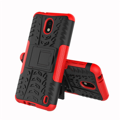 

Fivice Nokia 2 Case TPU anti-fall tire pattern back clip bracket phone case