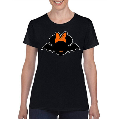 

T-Shirts for Women Halloween Costumes Popular Cartoon Bat Design Womens Tee Shirts