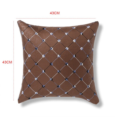 

1PC Grid Bed Sofa Throw Pillow Cushion Case Home Decor Square Washable Multicolored High Quality Home Decor