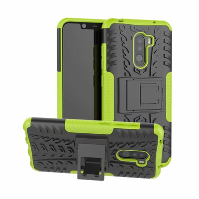 

Fecoprior Case for Xiaomi PocoPhone F1 Mi Poco Phone Back Cover Stand Silicon TPU PC Armor Heavy Rugged Phone Celulars Fundas