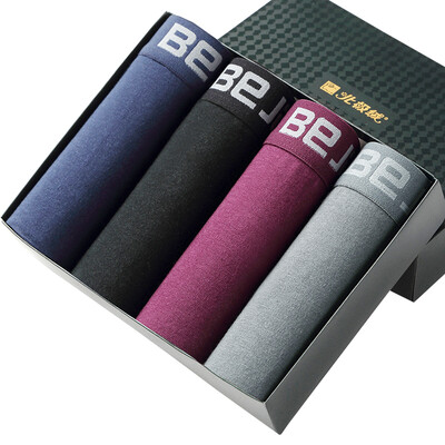 

Arctic velvet men&39s underwear men&39s cotton flat pants sweat breathable fashion in the waist four pants 4 gift box