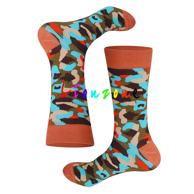 

LIONZONE Happy Socks Neutral Plus Size With Totem Design British Wind Style Combed Cotton Socks Funny Gift Men&Women