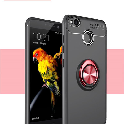 

Fivice Xiaomi Redmi 4X case TPU metal ring shell magnetic bracket soft shell