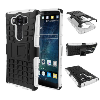 

Fivice LG V10G4 Pro Case TPU anti-fall tire pattern back clip bracket phone case