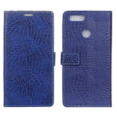 

MOONCASE Oppo F9 F9 Pro Crocodile Leather Case - Blue