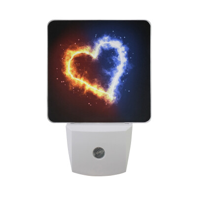 

ALAZA LED Night Light With Smart Dusk To Dawn SensorElectric Discharge Between Ice And Fire Plug In Night Light