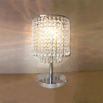 

Baycheer HL276797 Dazzling Single Light Table Lamp with Delicate Electroplated Chrome Finish Base&Crystal Falls Shade