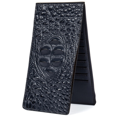 

Дэн Джу (DANJUE) тонкой кожа мужской моды крокодилы тиснения мульти-карта немного длинный участок упаковка 17033 голубых карт