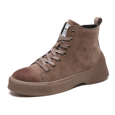 

Womens Shoes Fashion Casual Shoes Lace Up Light Shoes Platform Shoes Black Khaki Size -35-40
