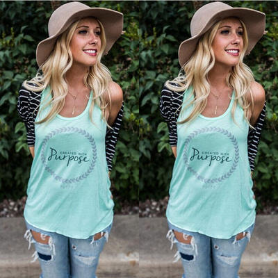 

WXFUS Women Fashion Sleeveless Top Summer Blouse T-Shirt Blouse Vest Casual Tank