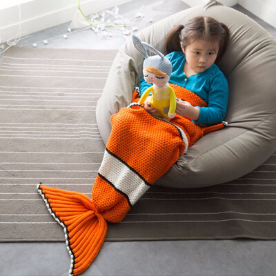 

Childrens Blankets Mermaid Blanket New Style Fish Tail Super Sofa Blanket Air Conditioning Blanket