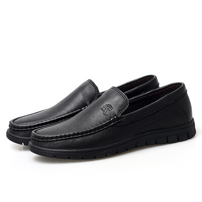 

Mens shoes casual shoes autumn&winter leather soft noodles mens middle-aged soft bottom soft business mens dad shoes