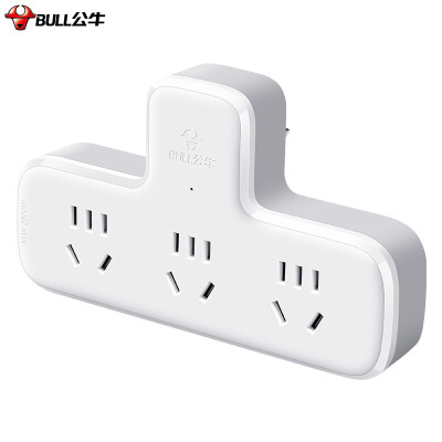 

Bull BULL GN-9603 font shape one turn three socket conversion plug power converter 3 bit no switch wireless conversion socket