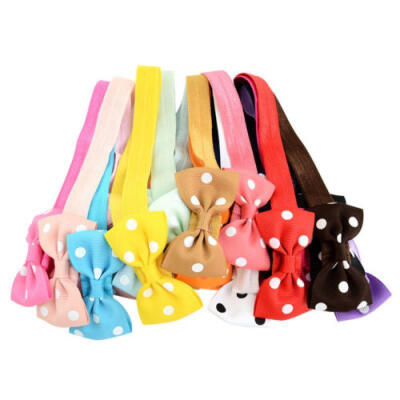 

20Pcs Baby Girls Toddler Kids Leather Bow Elastic Headband Hair Band Accessories