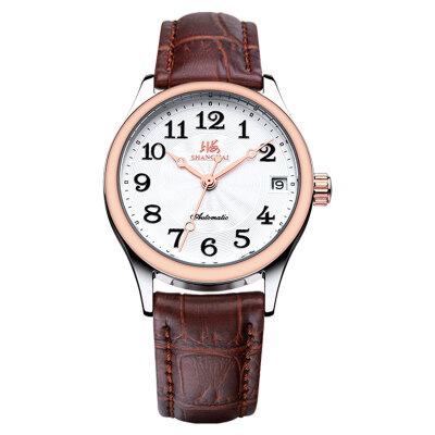 

Shanghai (SHANGHAI) watch leisure series single calendar automatic mechanical female watch X629-5-L