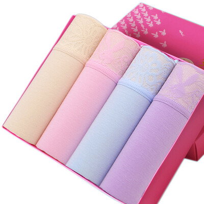 

Playboy (PLAYBOY) 5668 Женское нижнее белье 4 Подарочная коробка Леггинсы Lingerie Lace Sweet Ladies Breathable Underwear M