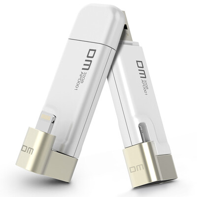 

DM Aiplay Apple Phone U disk APD001 32G Apple official MFi certified iPhone&iPad iMac double-headed rotary U disk white