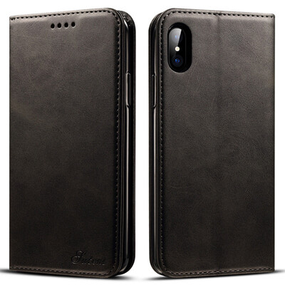 

New iPhoneXS Max Leather Case Mobile Shell Apple Case Card Clamshell Phone Case