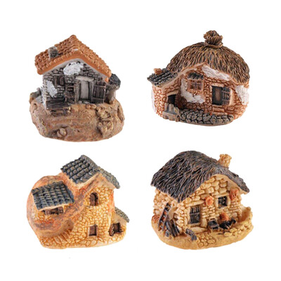 

UpperX 4 Pack Miniature Fairy Garden House Cottage Accessories for Mini Garden Patio Home Outdoor Decor