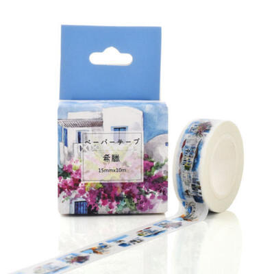 

AU New DIY Cute Cartoon Self Adhesive Colorful Washi Tape Dairy Notes Sticker CL